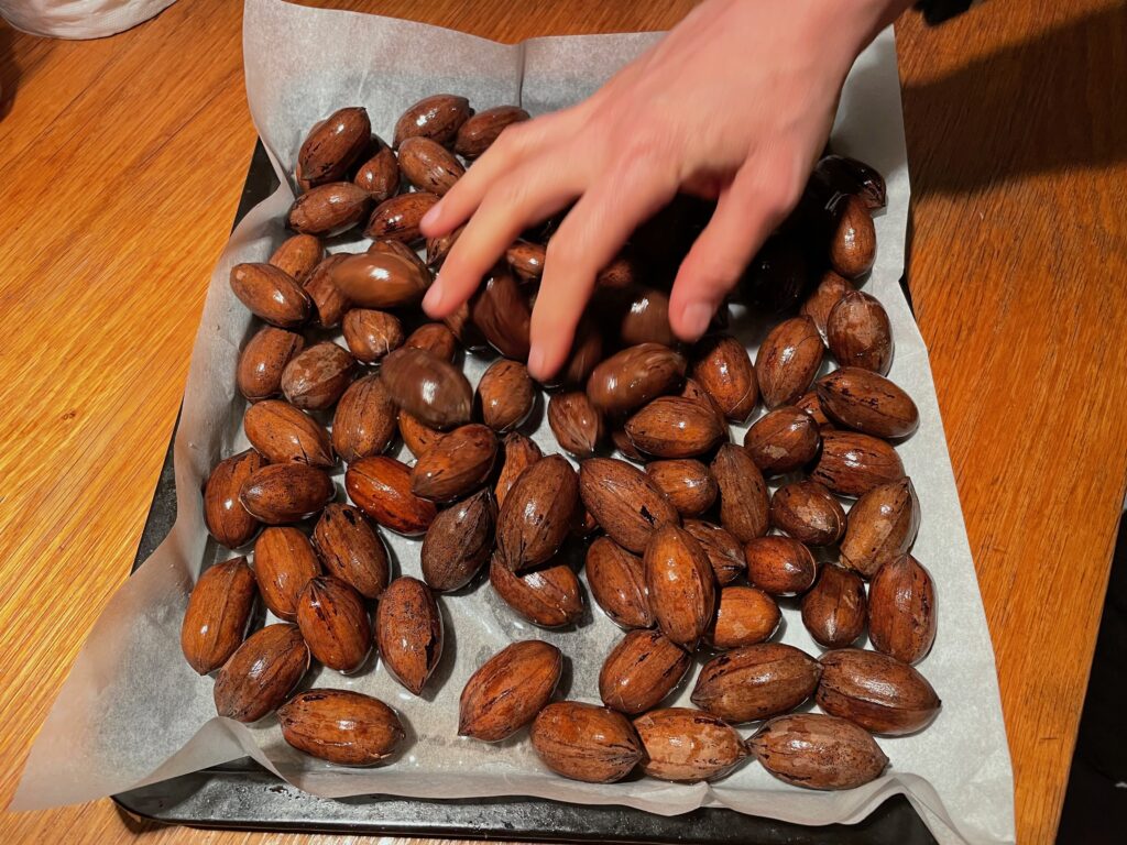 פקאנים ממולחים בתבנית